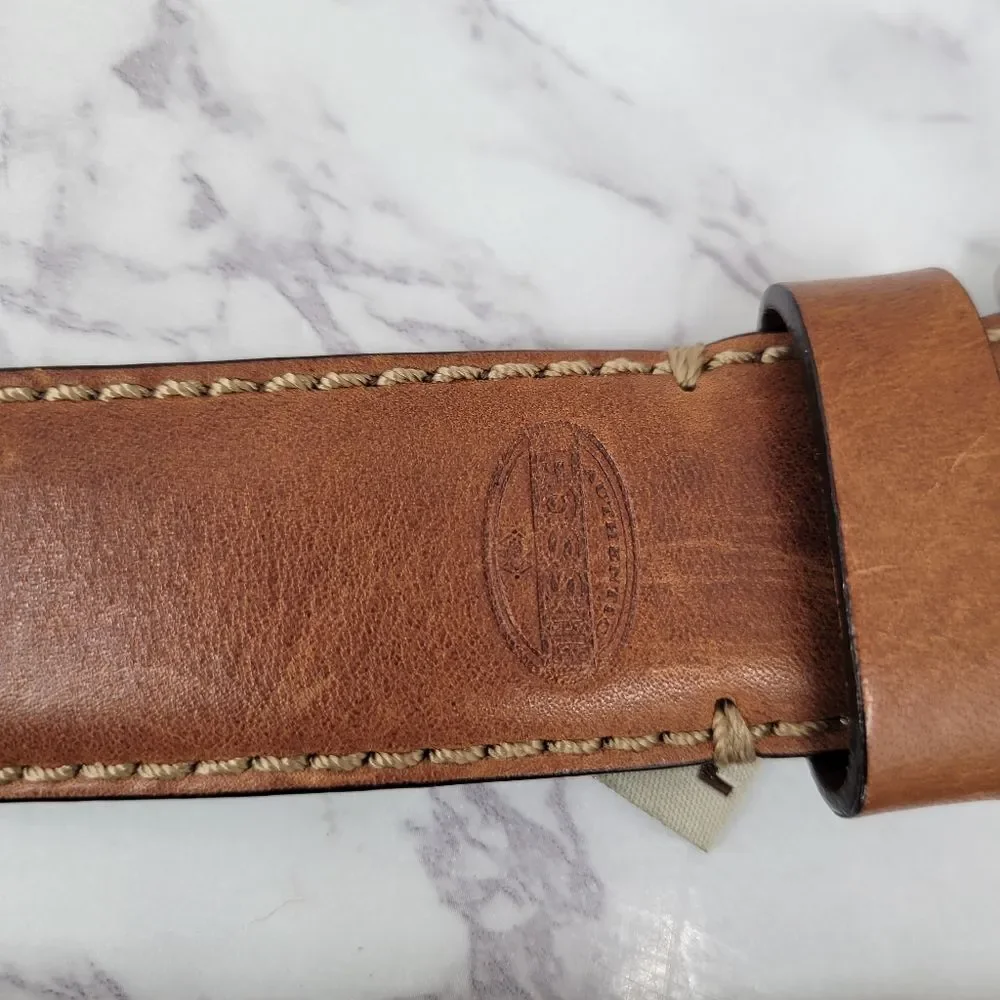 Fossil Men's Tan Leather Belt Size 42